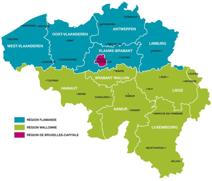 Régions belgique