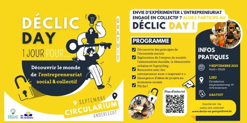 entrepreneuriat social jeune Bruxelles, Prêt à changer le Monde? Participe au Déclic Day !