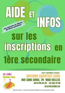 Aide et info pour ton inscription en 1er secondaire, Aide et info pour ton inscription en 1er secondaire à Ixelles