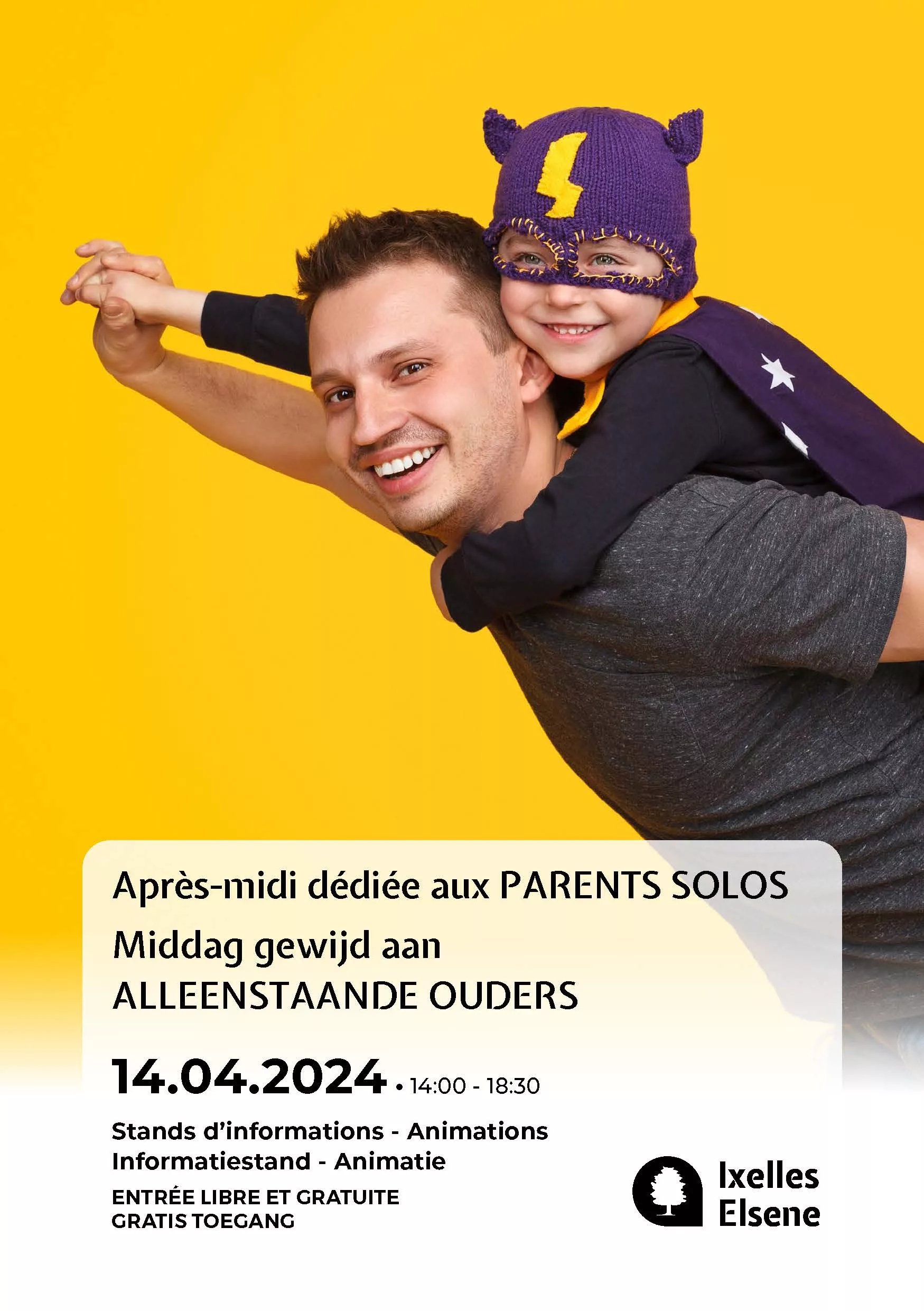 Soutien aux familles monoparentales, Après-midi dédiée aux parents solos à Ixelles