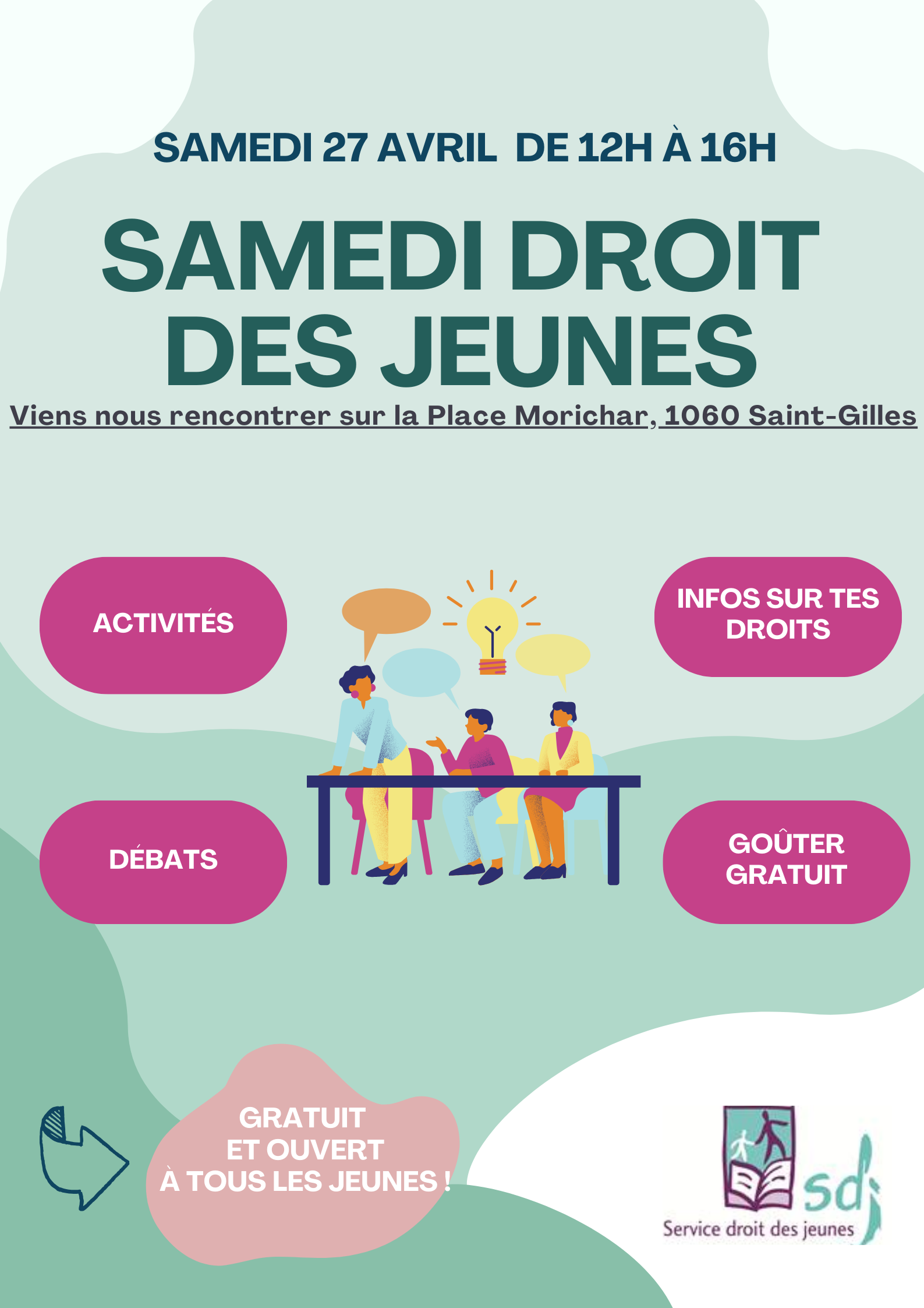 Rencontre le Service Droit des Jeunes, Rencontre le Service Droit des Jeunes et découvre tes droits – Participation gratuite !